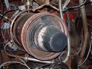 a gas turbine left behind